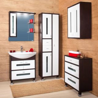 Пенал Бриклаер Бали 4627125412417 57 см венге/белый